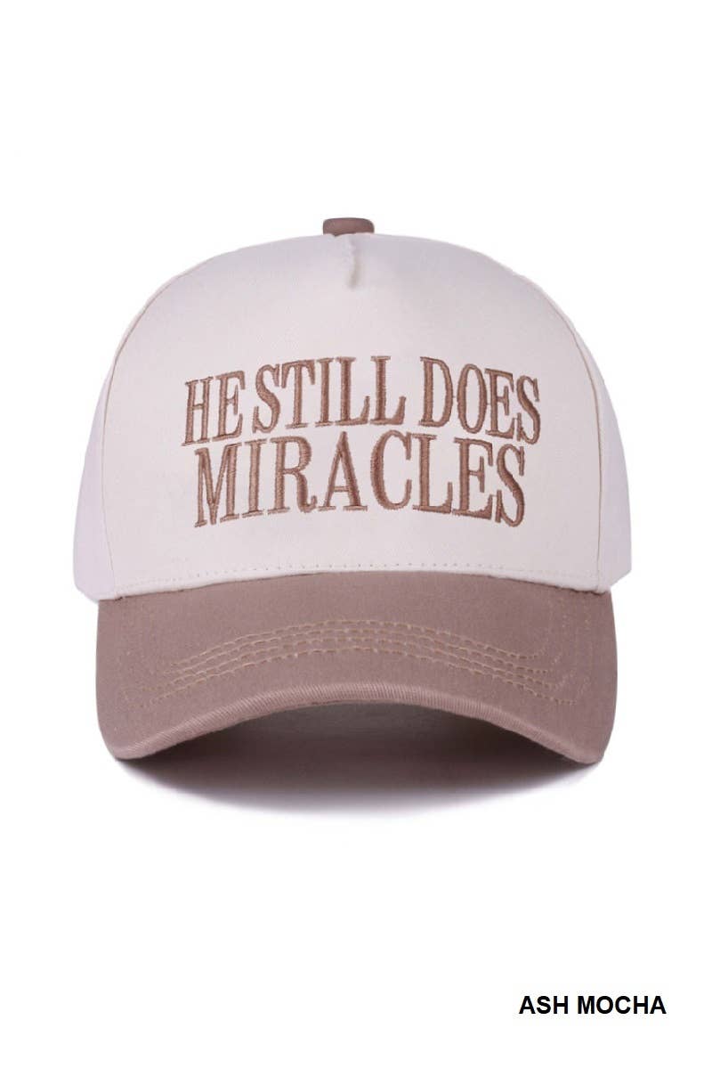 He Still Does Miracles Two Tone Canvas Cotton Cap