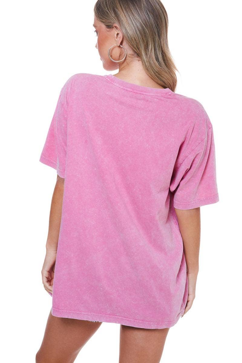 Free Bird America Graphic S/S Washed Boyfriend Fit Tee
