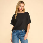Solid Ribbed Basic Top