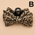 Leopard Print Bow Hair Claw Clips | 40H1215