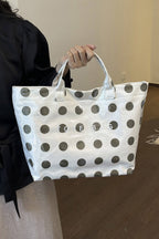LAS Polka Dot Durable Waterproof PVC Tote Bag
