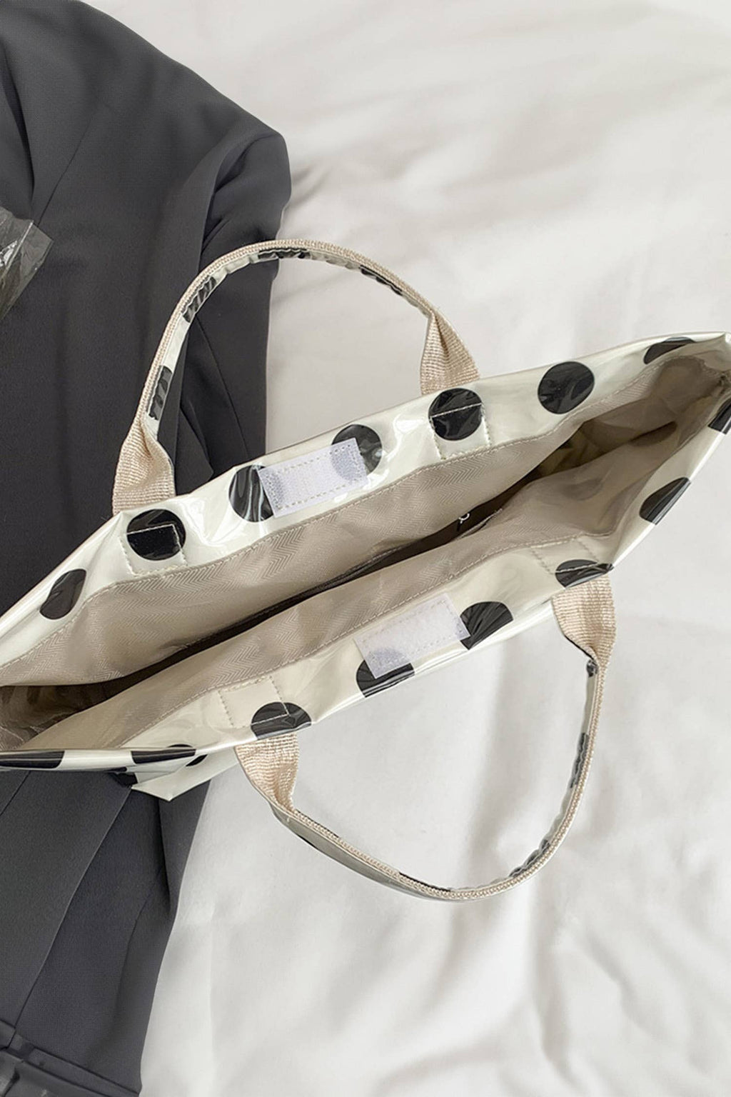LAS Polka Dot Durable Waterproof PVC Tote Bag