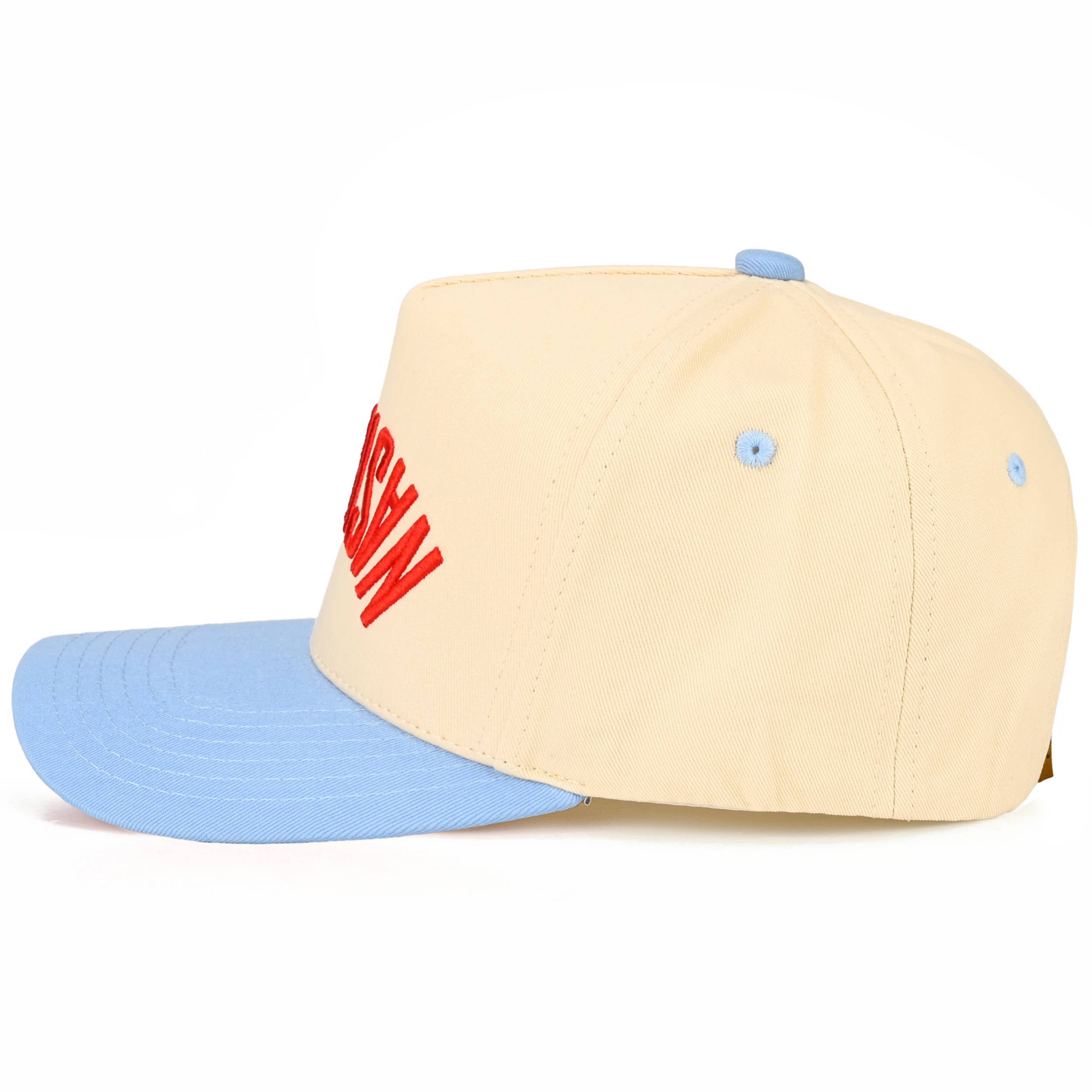 C.C NASHVILLE Embroidered Letter Two Tone Trucker Hat