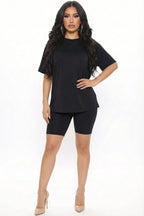 Loose Fit Top & Bike Shorts Set