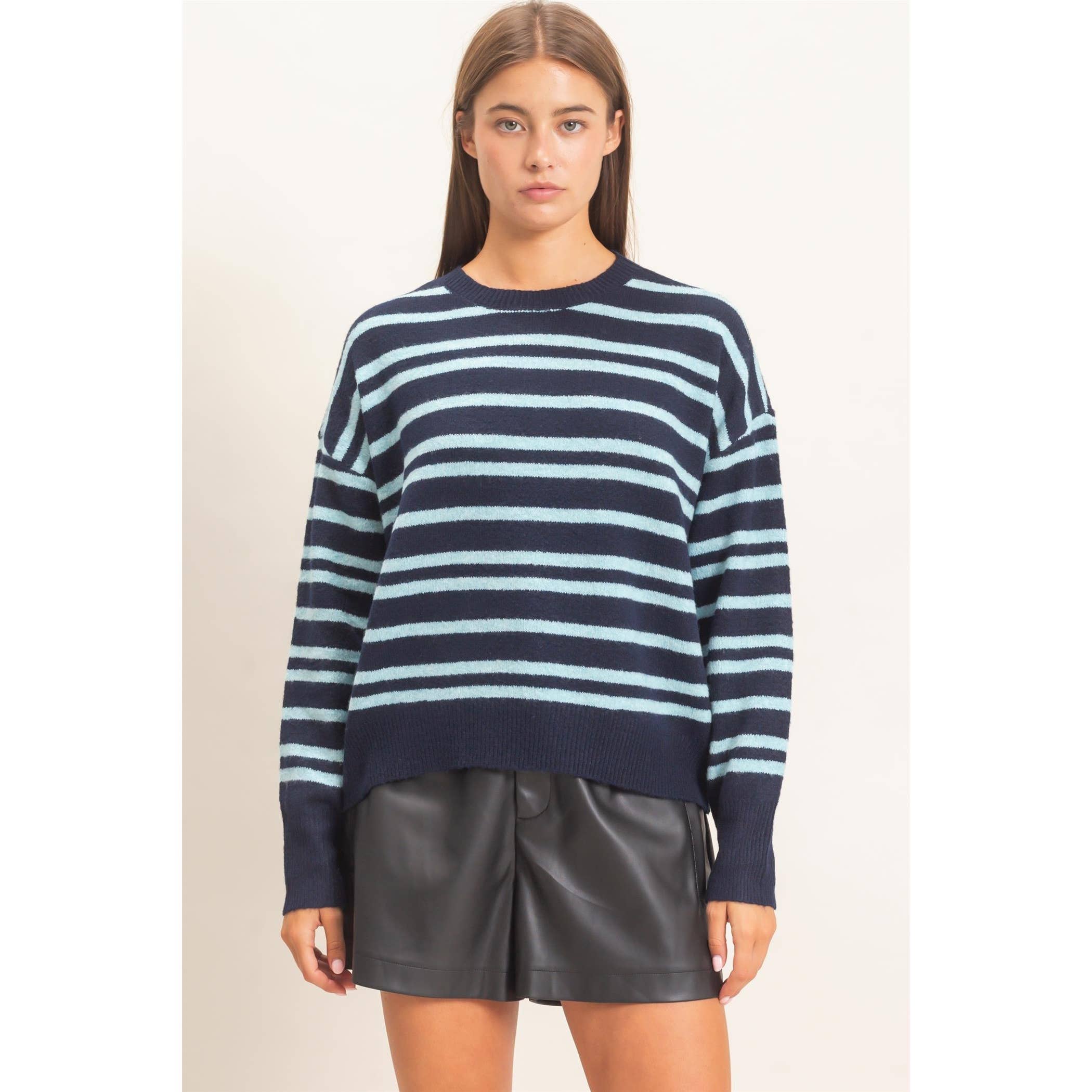 Striped Crew Neck Sweater