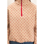 Polka Dot Sherpa Half-Zip Pullover