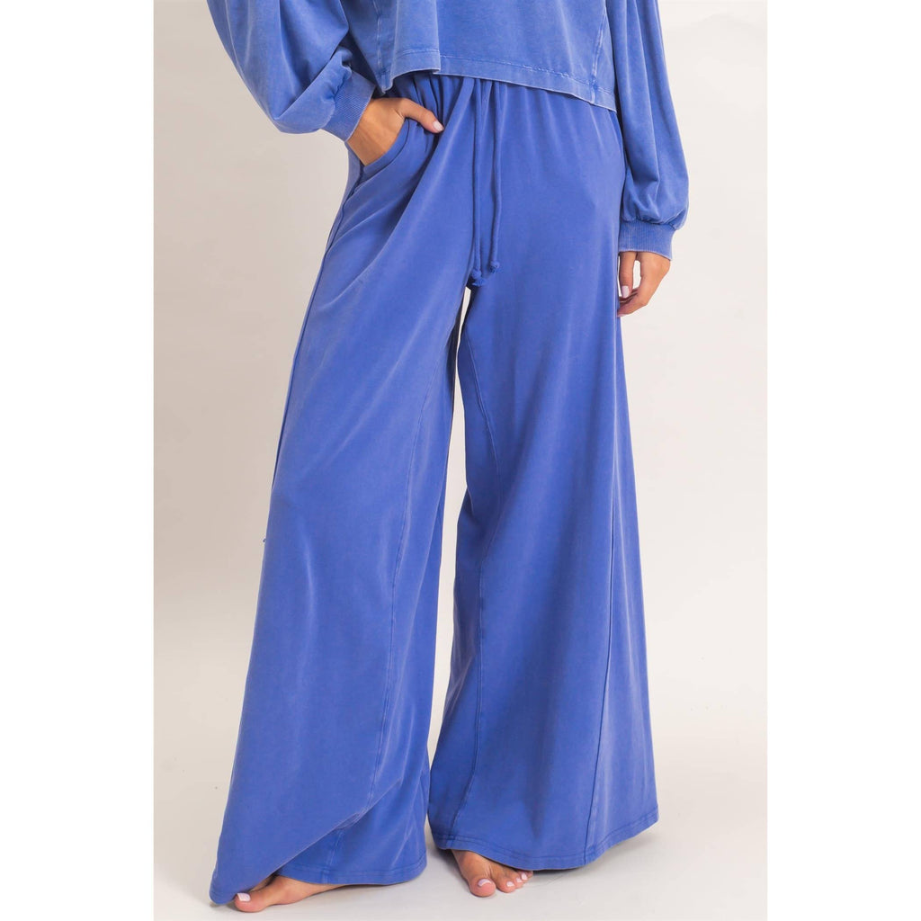 Wide Leg Mineral Wash Pants