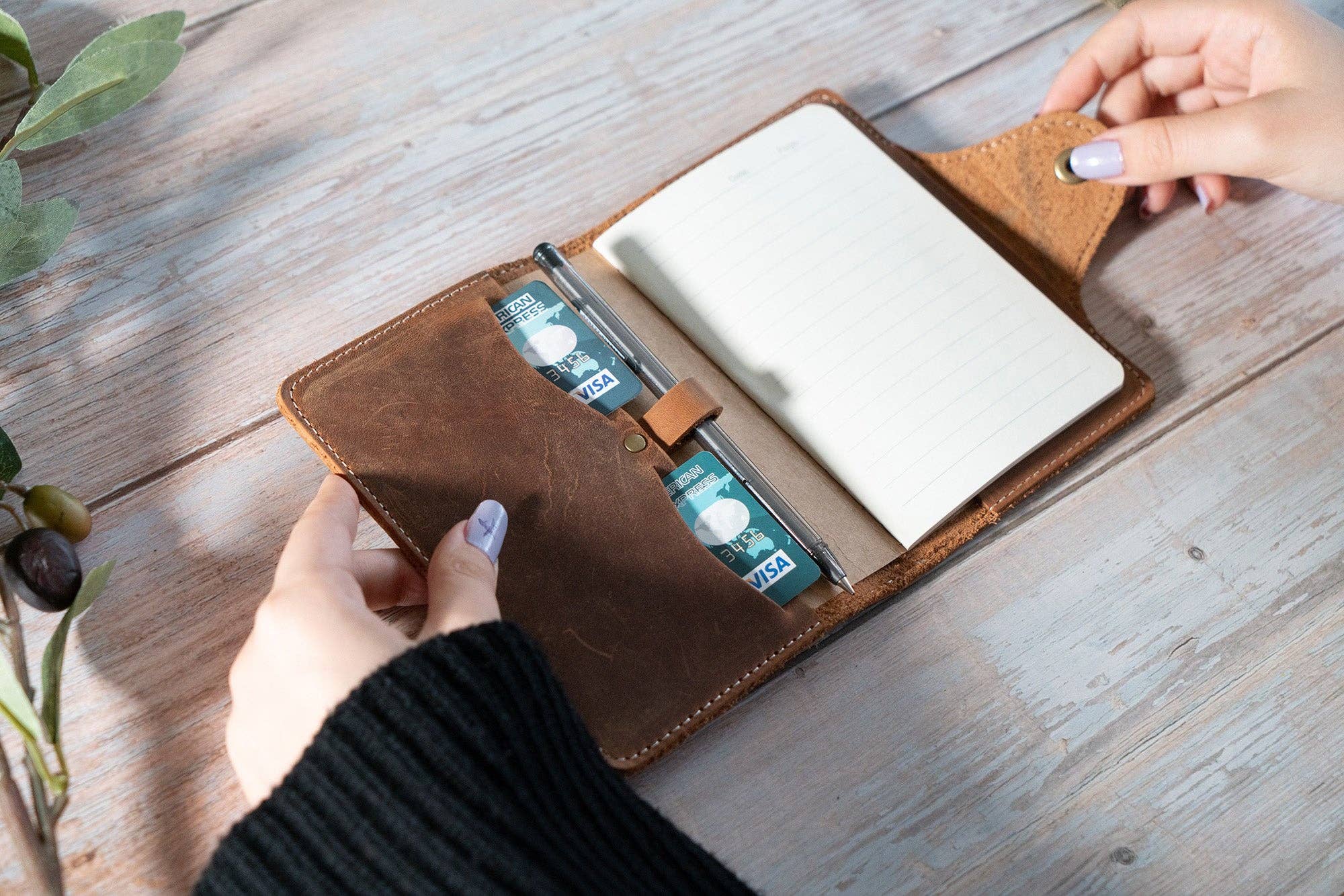 Personalized Leather Passport Cover, Leather Journal, Refillable Custom Notebook Travel Journal, Handmade Journal, Personalized Wedding Gift, Groomsmen Gift, Wedding Gift