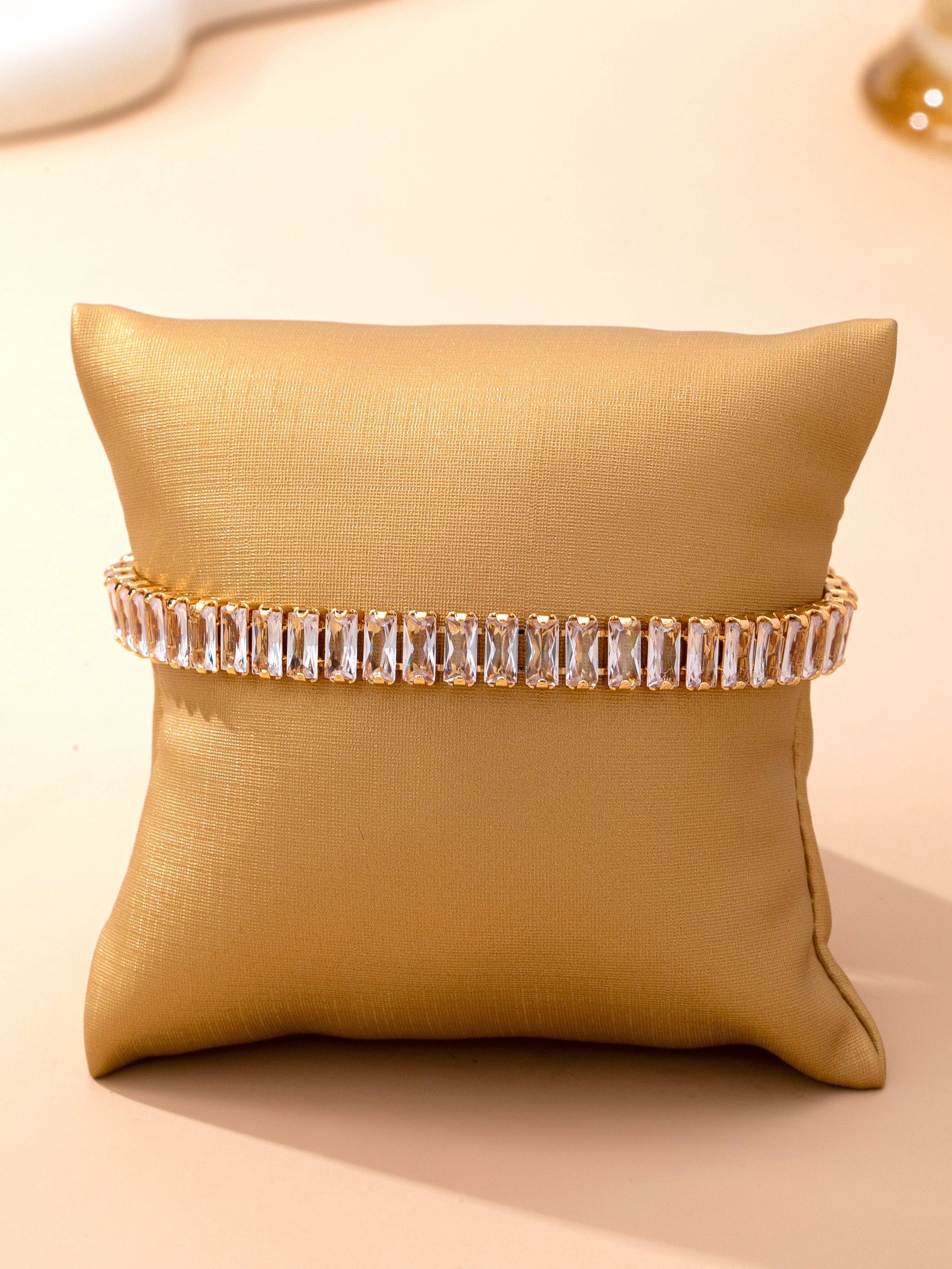 Baguette Crystal Tennis Bracelet | 80B1658