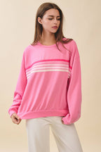 9150GK Retro Ombre Stripe Graphic Sweatshirt