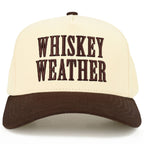 C.C WHISKEY WEATHER Embroidered Letter Two Tone Trucker Hat