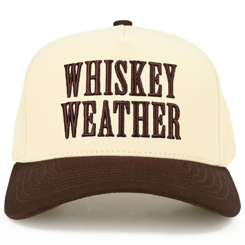 C.C WHISKEY WEATHER Embroidered Letter Two Tone Trucker Hat