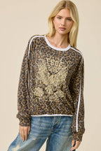 Free Bird Vintage Graphic L/S Vintage Rib Knit Pullover