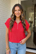 LAS-LIVE Eyelet Knit Ribbed Hollow Out Sweater (S-XL)