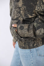 Camo Oversized Bomber Jacket