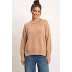 Ribbed Crew Neck Sweater