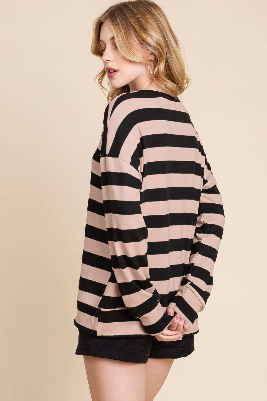 Stripe Dolman Sweater