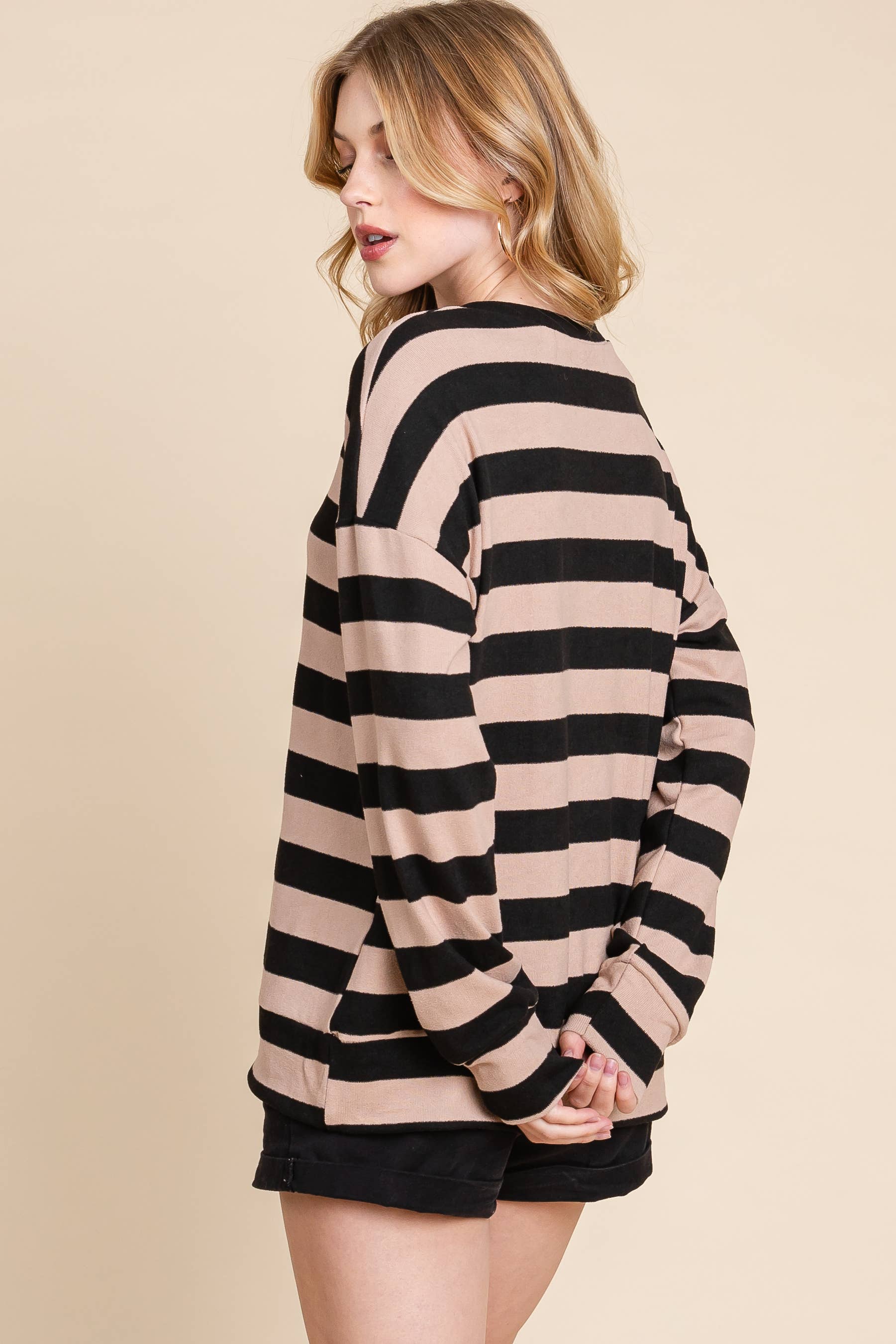 Stripe Dolman Sweater