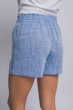 Striped Linen Blend Shorts