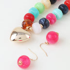 Playful Resin Bead Statement Necklace & Matching Earring Set