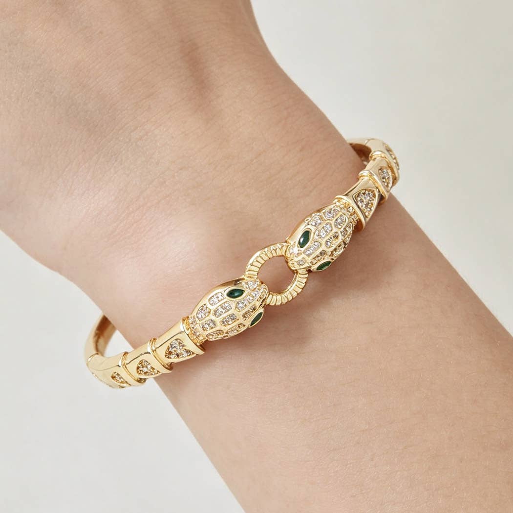 Bejeweled Twin Snake Bracelet