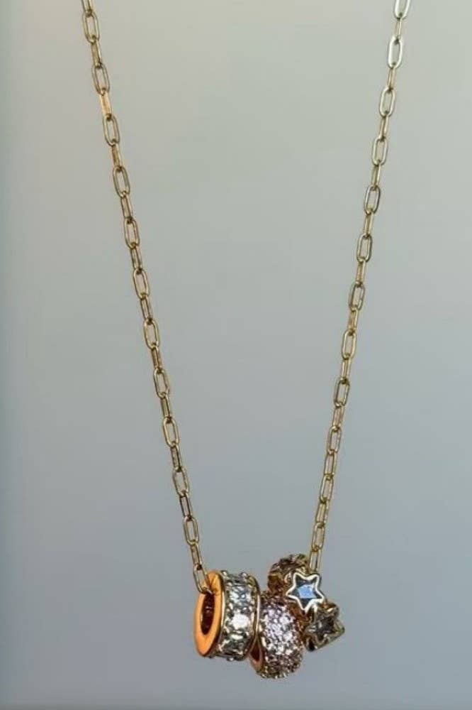 18K STAINLESS STEEL TARNISH FREE BARREL NECKLACE | 40NK9639