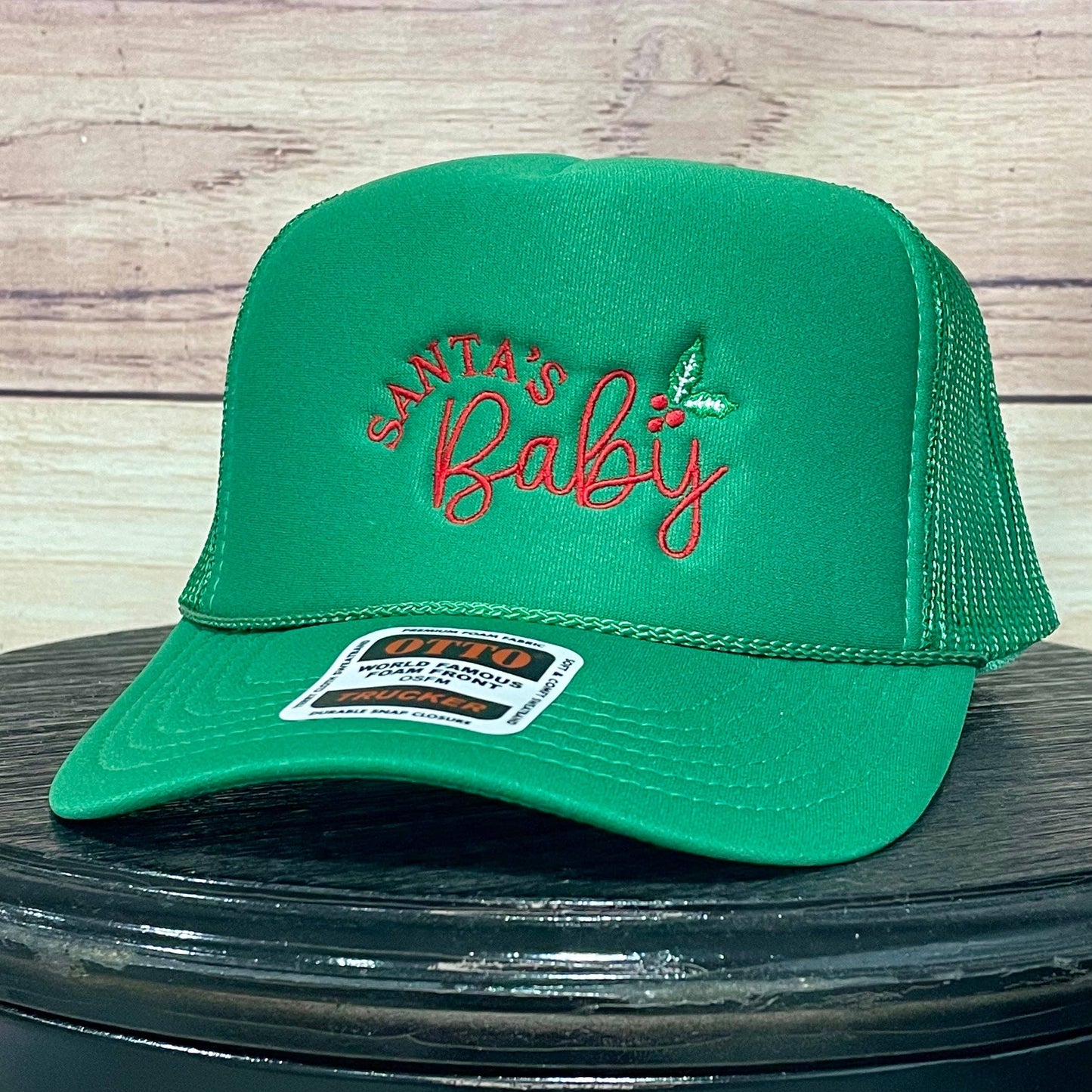 Santa's Baby Embroidered Trucker Hat