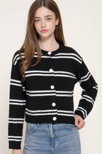 Striped Sweater Cardigan