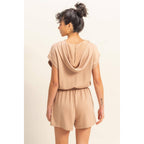 Half Zip Hooded Romper