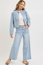 WIDE LEG  DENIM JEANS