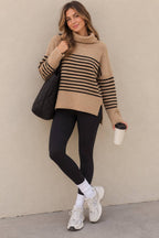 Turtle Neck Striped Sweater