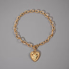 SPIKED HEART CHUNKY CHAIN TOGGLE NECKLACE | 40NK9575