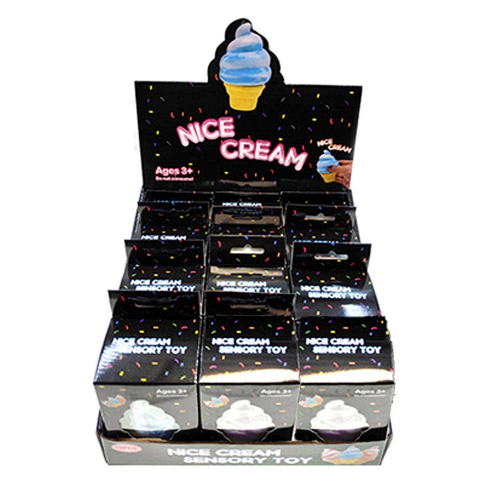 12PCS - Ice Cream Cone Squeeze Squishy Stress Relief Toy