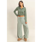 Zip Up Cropped Hoodie