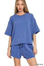 Rib Tee & Shorts 2pc Set