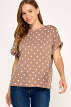 Polka Dot Pattern Top