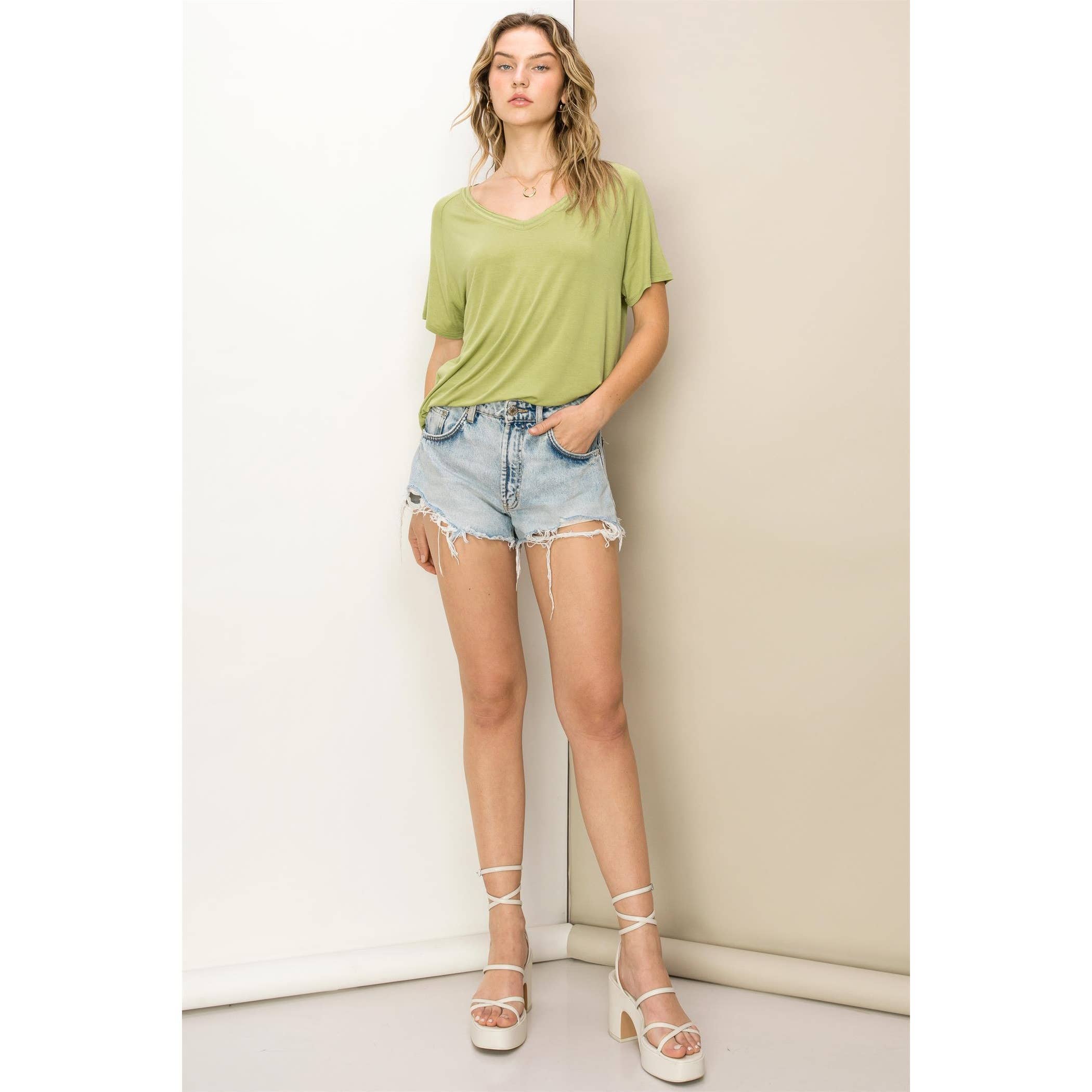 Oversized V-Neck Tee