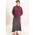 Roll Neck Sweater With Reversed Seam