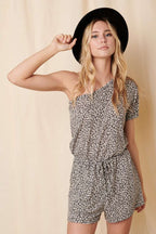 P9628-ANIMAL PRINT ONE SHOULDER ROMPER