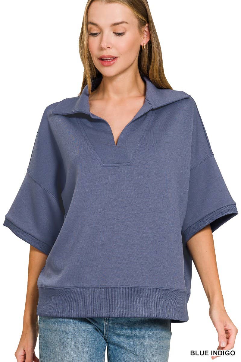 Scuba Collared Short Sleeve Pullover
