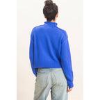 Roll Neck Sweater With Reversed Seam