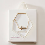 18K Gold Dipped CZ Sideways Cross Necklace