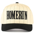C.C HOME RUN Letter Stripe Two Tone Trucker Cap