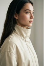 Faux Leather Bomber Jacket