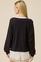 Free Bird Vintage Graphic L/S Vintage Rib Knit Pullover