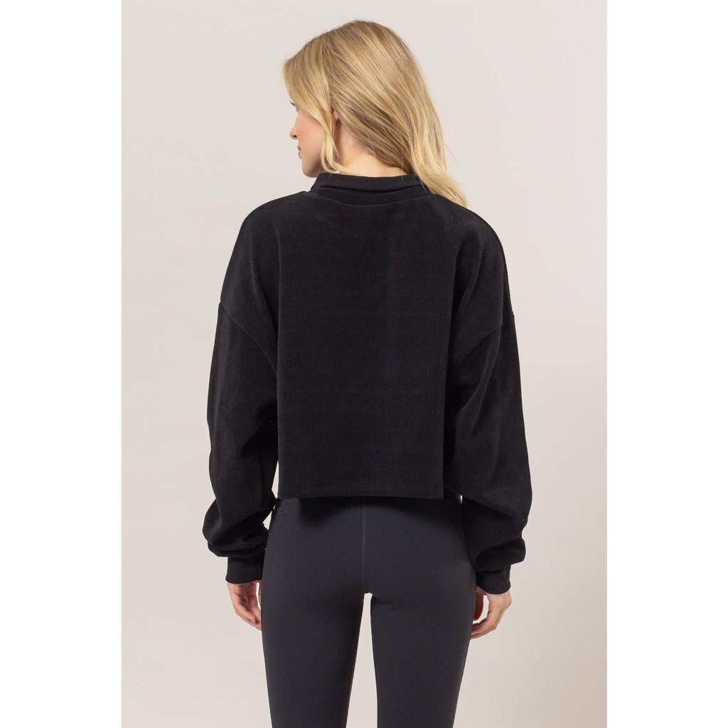 Collared Rib Knit Top