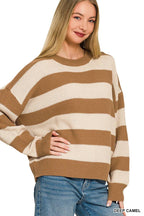 Striped Drop Shoulder Sweater