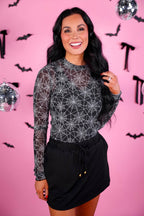 Kate Mesh Top- Spider Webs
