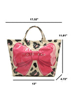 Leopard Bow Pvc The Tote Bag