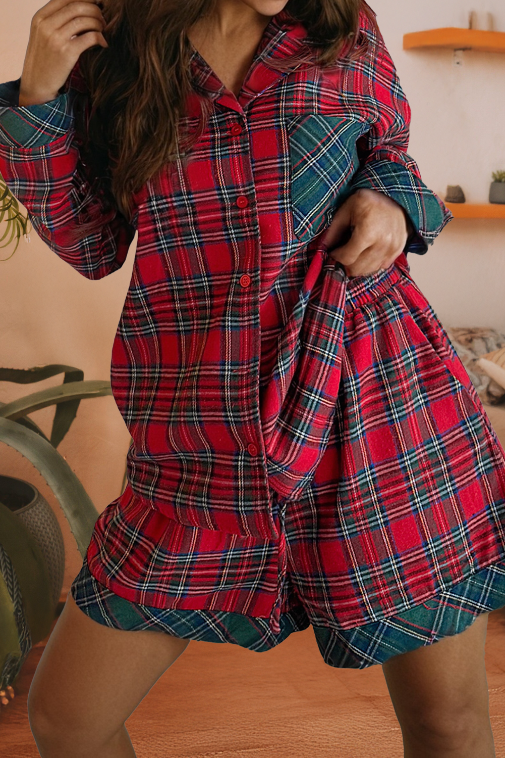 Christmas Morning Plaid PJs